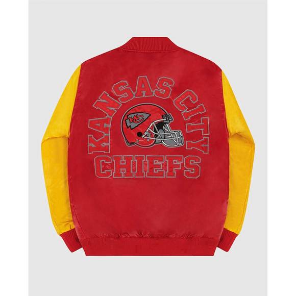 NEW STARTER men's kansas city chiefs varsity jacket in red